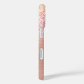 Rose Gold Metal, Glitzer, Script Name & Initial Case-Mate iPhone Hülle (Rückseite / Rechts)