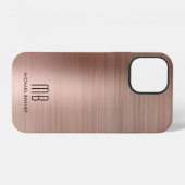 Rose Gold Metall-Monogramm Case-Mate iPhone-Hülle iPhone Hülle (Rückseite (Horizontal))