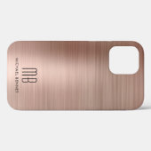 Rose Gold Metall-Monogramm Case-Mate iPhone-Hülle iPhone Hülle (Rückseite (Horizontal))