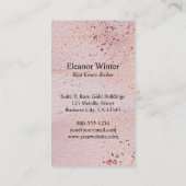 Rose Gold Metallchips und Aquarelltextur Visitenkarte (Rückseite)
