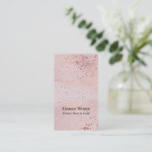 Rose Gold Metallchips und Aquarelltextur Visitenkarte (Stehend Vorderseite)