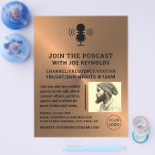 Rose Gold Metalleffekt, Podcaster, Podcast Flyer (Einzeln)