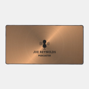 Rose Gold Metalleffekt, Podcaster, Podcast Schreibtischunterlage