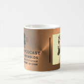 Rose Gold Metalleffekt, Podcaster, Podcast-Werbung Kaffeetasse (Mittel)