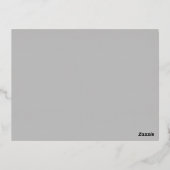 Rose Gold Metallflorensehen speichern das Datum Folie Einladungspostkarte (Rückseite)