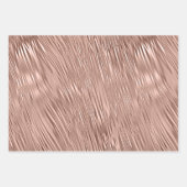 Rose Gold Metallfolienlook texturiert Geschenkpapier Set (Vorderseite 2)