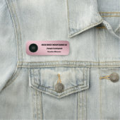 Rose Gold Metallic Business Employee Logo Namensschild (Beispiel)
