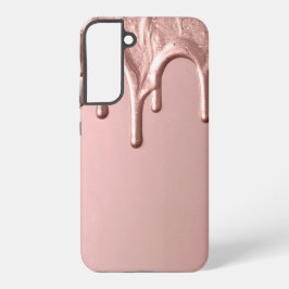 Rose Gold Metallic Drip Samsung Galaxy Hülle