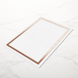Rose Gold Metallic Foil Border Cards Folieneinladung