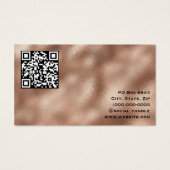 Rose Gold Metallic Foil Business Card (Rückseite)