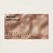 Rose Gold Metallic Foil Business Card (Vorderseite)