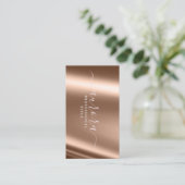 Rose Gold Metallic Grace Visitenkarte (Stehend Vorderseite)