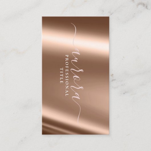 Rose Gold Metallic Grace Visitenkarte (Vorderseite)