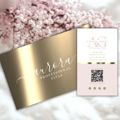 Rose Gold Metallic Grace Visitenkarte