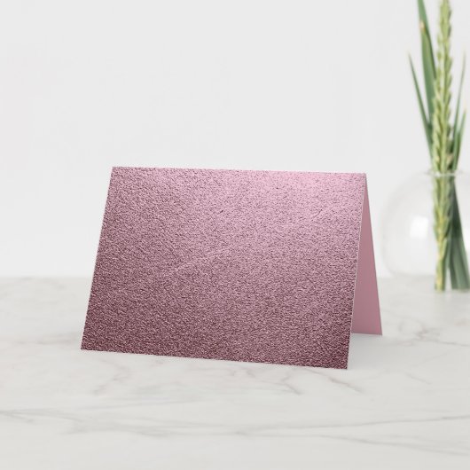 Rose Gold Metallic Karte (Vorderseite)