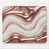 Rose Gold Metallic Liquid Marble Mousepad (Vorne)