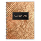 Rose Gold Metallic Look Custom Notizblock (Vorderseite)