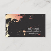 Rose Gold-Metallic-Marmor | Abstrakte Kunst Visitenkarte (Rückseite)