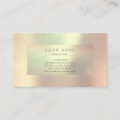 Rose Gold Metallic Pearly Gerahmt Makeup Artist Visitenkarte (Rückseite)