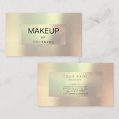 Rose Gold Metallic Pearly Gerahmt Makeup Artist Visitenkarte (Vorne/Hinten)