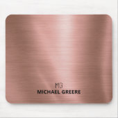 Rose Gold Metallic Personalisiert Mousepad (Vorne)