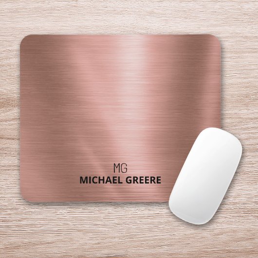 Rose Gold Metallic Personalisiert Mousepad