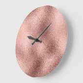 Rose Gold Metallic: Vintag Shine. Große Wanduhr (Winkel)