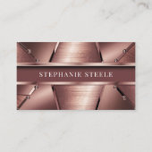 Rose Gold Metallic Visitenkarte (Vorderseite)