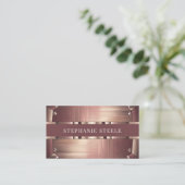 Rose Gold Metallindustrie Visitenkarte (Stehend Vorderseite)