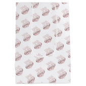 Rose gold metallisch aussehen Valentinherz Liebe w Mittlere Geschenktüte (Rückseite)