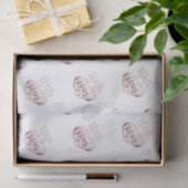 Rose gold metallisch aussehen Valentinherz Liebe w Seidenpapier (Geschenk)