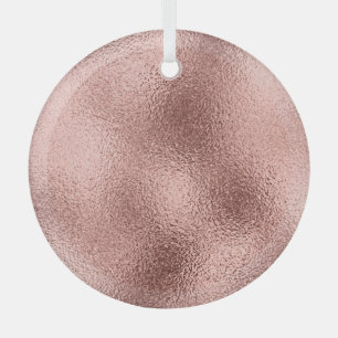 Rose Gold Metallisch: Vintage Glanz. Ornament Aus Glas