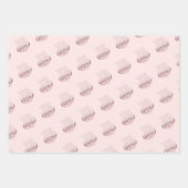 Rose gold metallische Optik Valentine Herzenslust Geschenkpapier Set (Vorderseite 2)