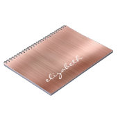 Rose Gold Metallische Personalisiert Signature Scr Notizblock (Linke Seite)