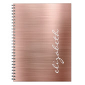 Rose Gold Metallische Personalisiert Signature Scr Notizblock (Vorderseite)