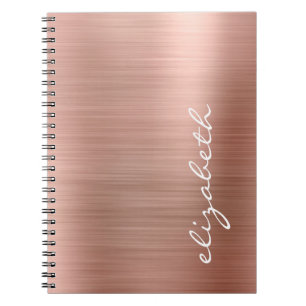 Rose Gold Metallische Personalisiert Signature Scr Notizblock