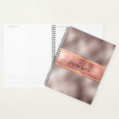 Rose gold Metallisches Monogramm Name 2022 Planer (Anzeige)