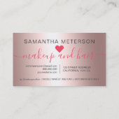 Rose Gold Metallklingenskripte 10 Treuekarte (Rückseite)