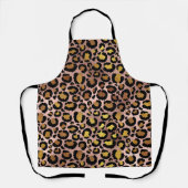Rose Gold-Metallleoparden Fur Schürze (Vorderseite)