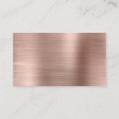 Rose Gold Metallschimmer Platzkarte (Rückseite)