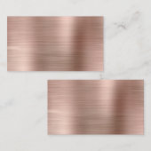 Rose Gold Metallschimmer Platzkarte (Vorne/Hinten)