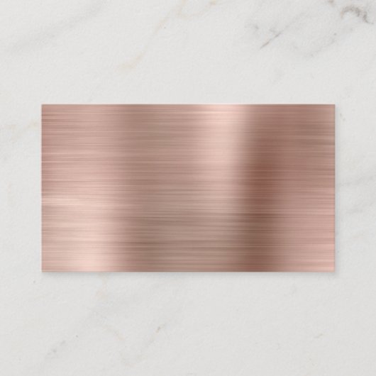 Rose Gold Metallschimmer Platzkarte (Vorderseite)