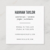 Rose Gold Microphone Voice Actor Quadratische Visitenkarte (Rückseite)