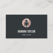 Rose Gold Microphone Voice Actor Visitenkarte (Vorderseite)