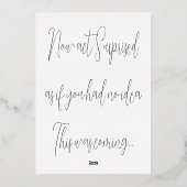 Rose Gold Minimal Bridesmaid Vorschlag Foil Card Folieneinladung (Rückseite)