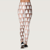Rose Gold Minimal Weihnachtsbaum Leggings (Rückseite)