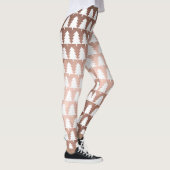 Rose Gold Minimal Weihnachtsbaum Leggings (Rechts)