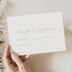 Rose Gold Minimalistisch Baby Name Suggestions Car