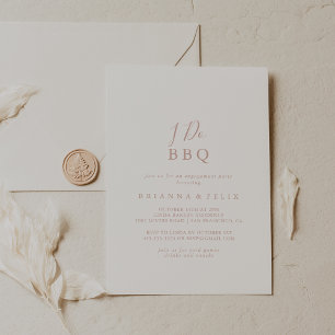 Rose Gold Minimalistisch I GRILLEN Engagement Part Einladung