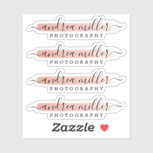 Rose Gold Minimalistisch Paint Swash Logo Custom D Aufkleber